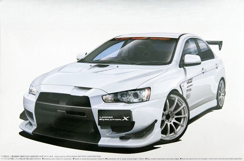 Aoshima AO-06929 1/24 Car Kit C-West Mitsubishi Lancer Evolution 10 EVO X — scale model kit