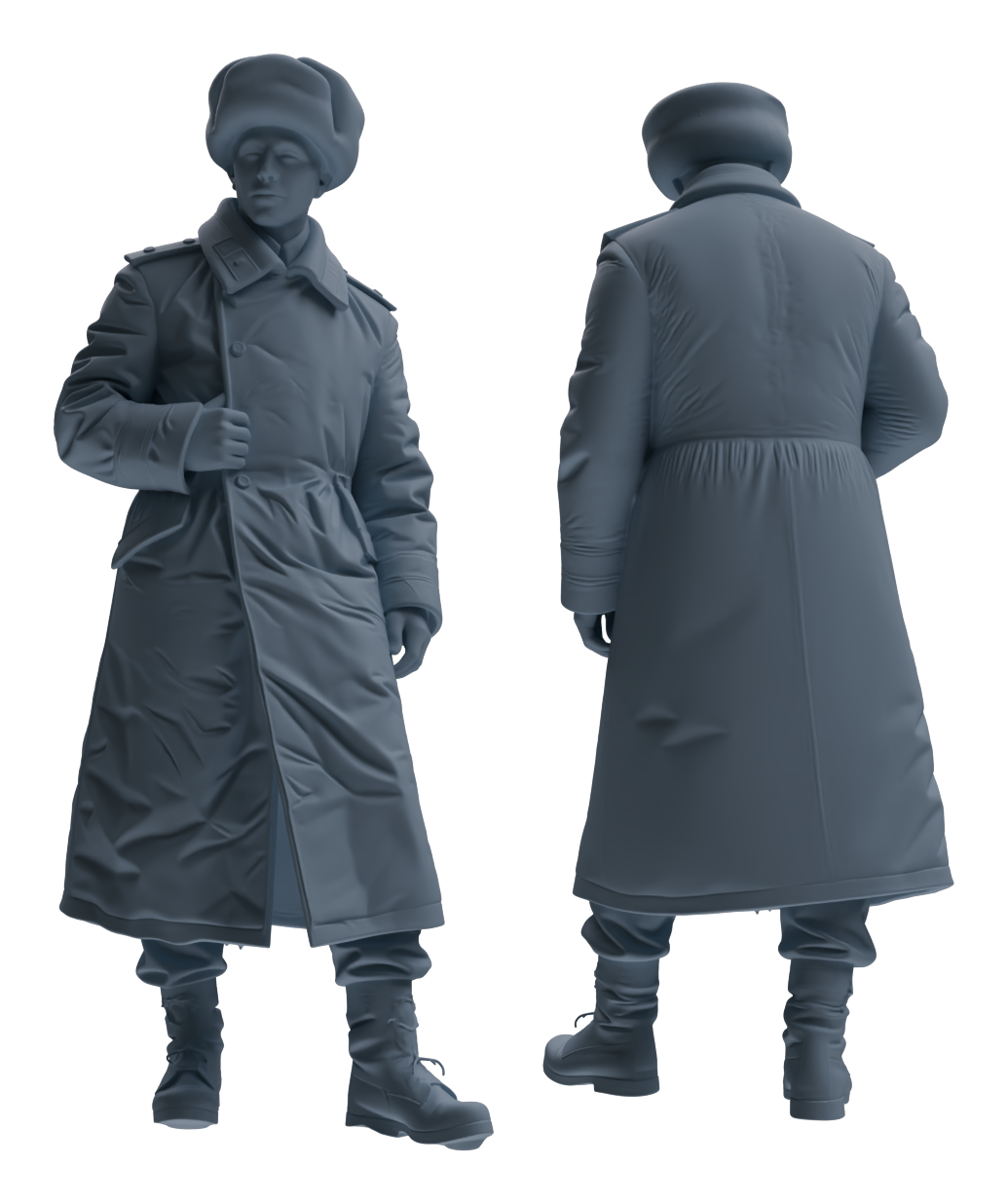 Detail view of MRY-SFW LYGR644 WWII Soviet Union Six-Person Daily Routine Model