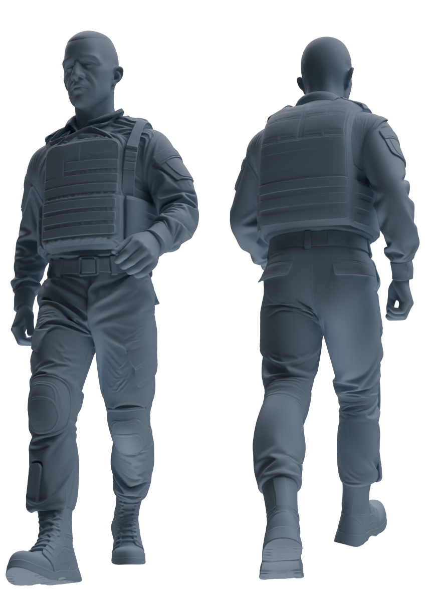 MRY-SFW SSTR036 Miniatures Soldier Model Kit 1993 Mogadishu Black Hawk Helicopter Soldier Patrol Six-Person Group