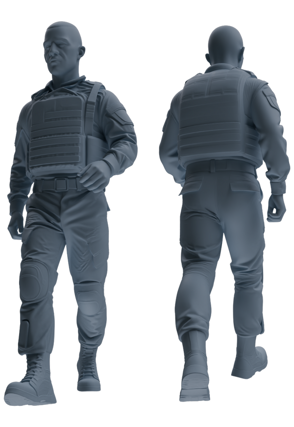 MRY-SFW SSTR036 Miniatures Soldier Model Kit 1993 Mogadishu Black Hawk Helicopter Soldier Patrol Six-Person Group