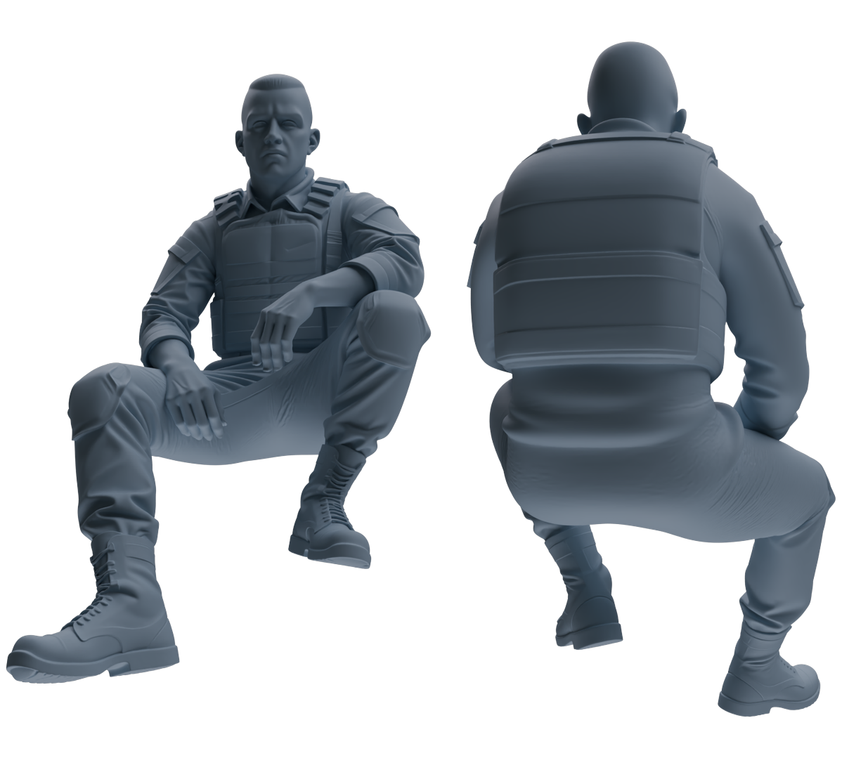 MRY-SFW SSTR035 Miniatures Soldier Model Kit 1993 Mogadishu Black Hawk Helicopter Soldier Resting Six-Person Group