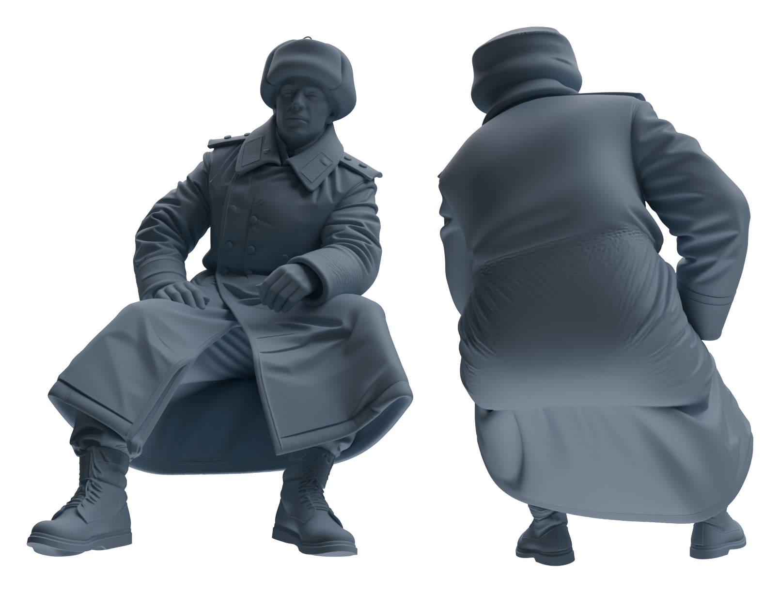 Detail view of MRY-SFW LYGR642 WWII Soviet Four-Person Leisure Model