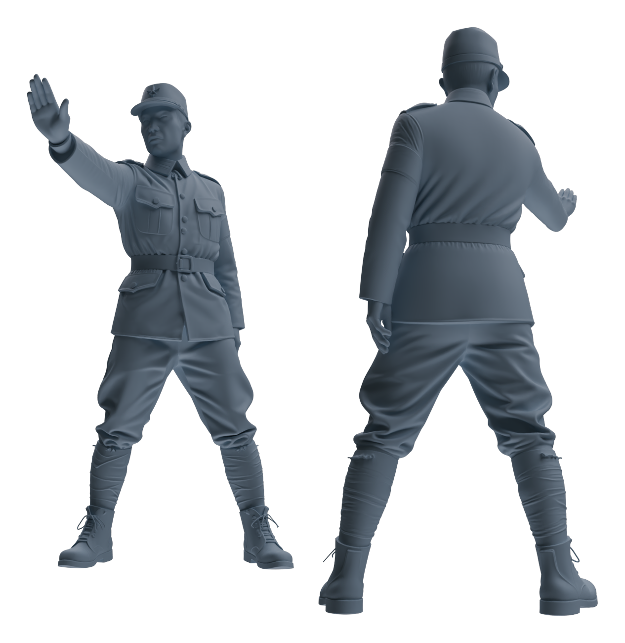 Detail view of MRY-SFW LYGR636 WWII Japanese Army Seven-Person Daily Routine 2 Model