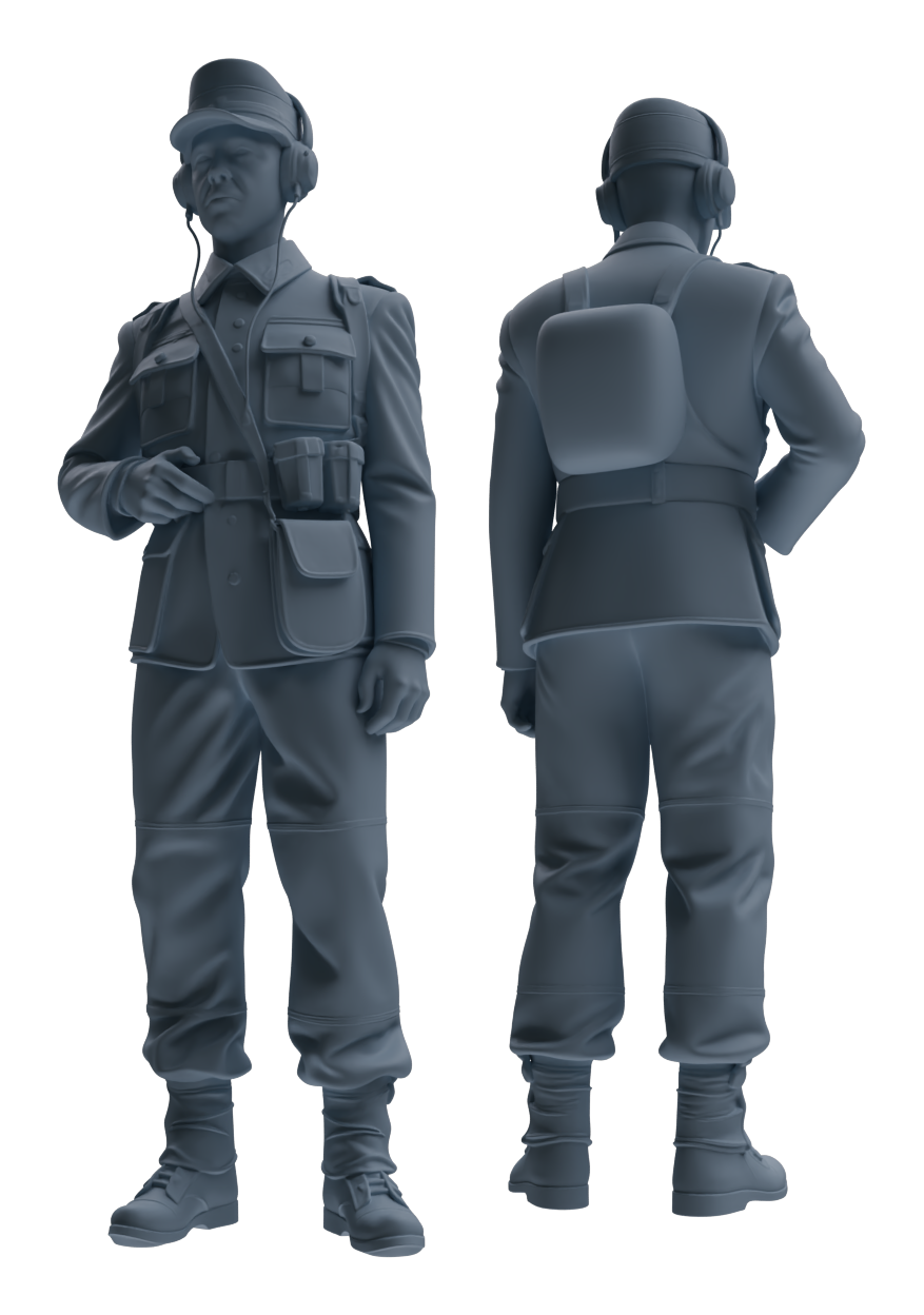 Detail view of MRY-SFW LYGR650 WWII Mine Soldier Seven-Person Daily Routine 2 Model