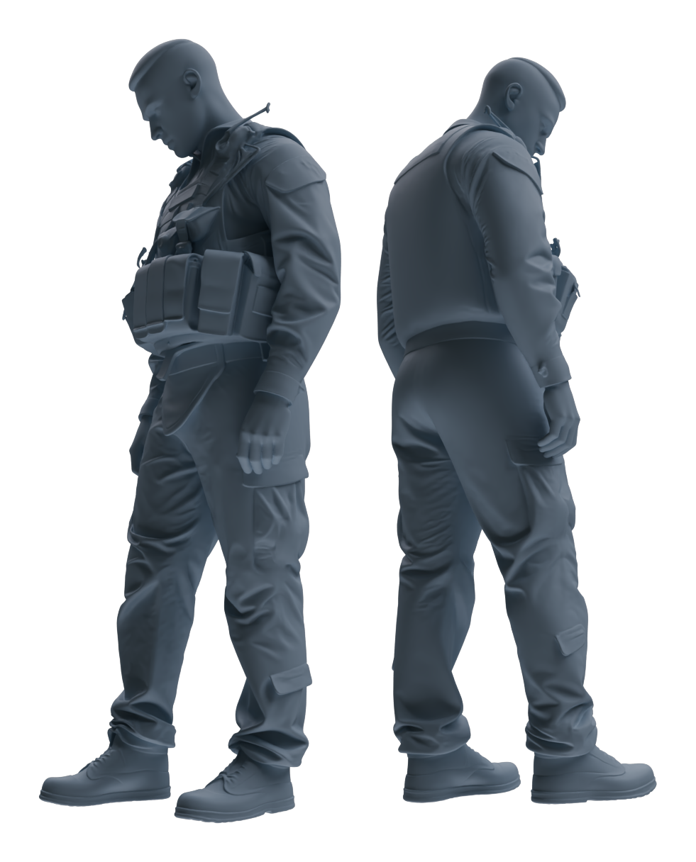 Detail view of MRY-SFW LYGR622 Modern U.S. Army Six-Person Daily 2 Model