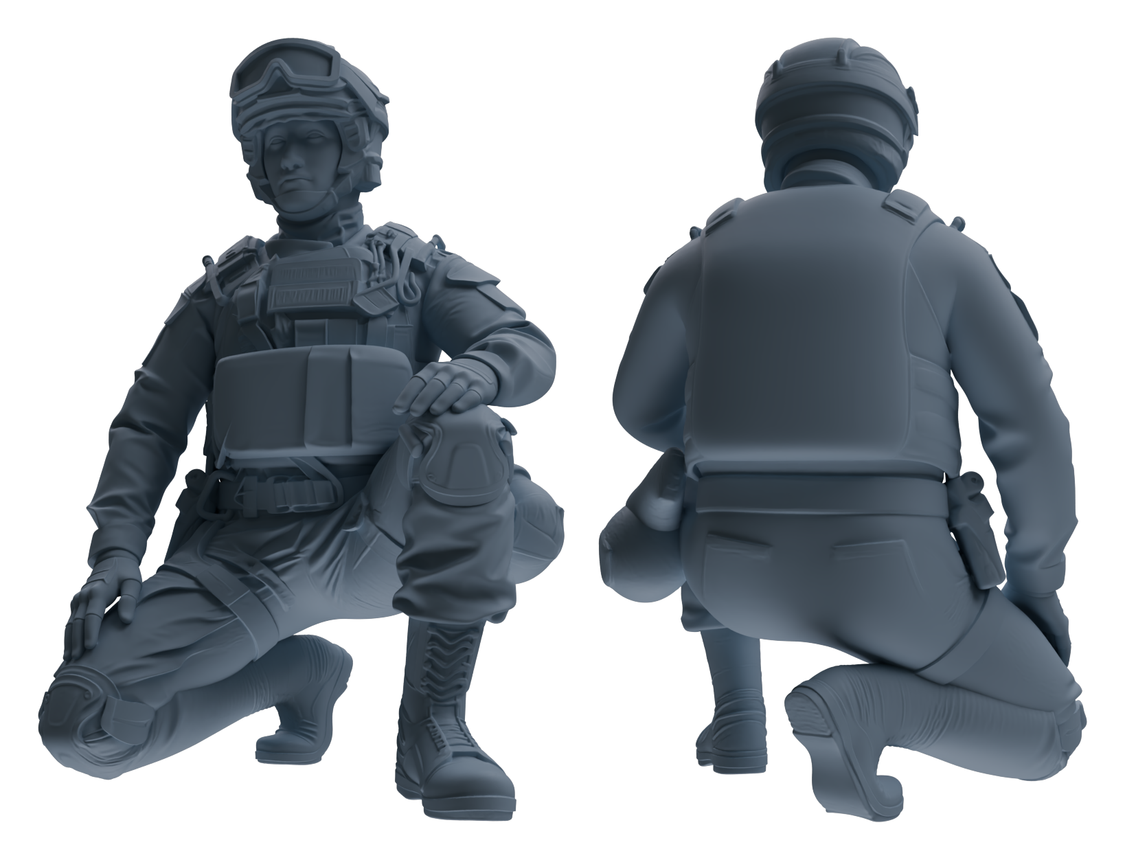 Detail view of MRY-SFW LYGR631 Modern Airborne Division Six-Person Daily Model