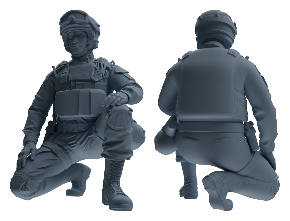 Detail view of MRY-SFW LYGR631 Modern Airborne Division Six-Person Daily Model