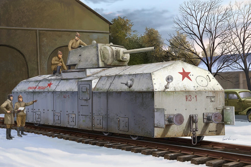 Hobbyboss 1/72 82912 Soviet Draisine "Krasnaja Zvezda" Model Kit — scale model kit