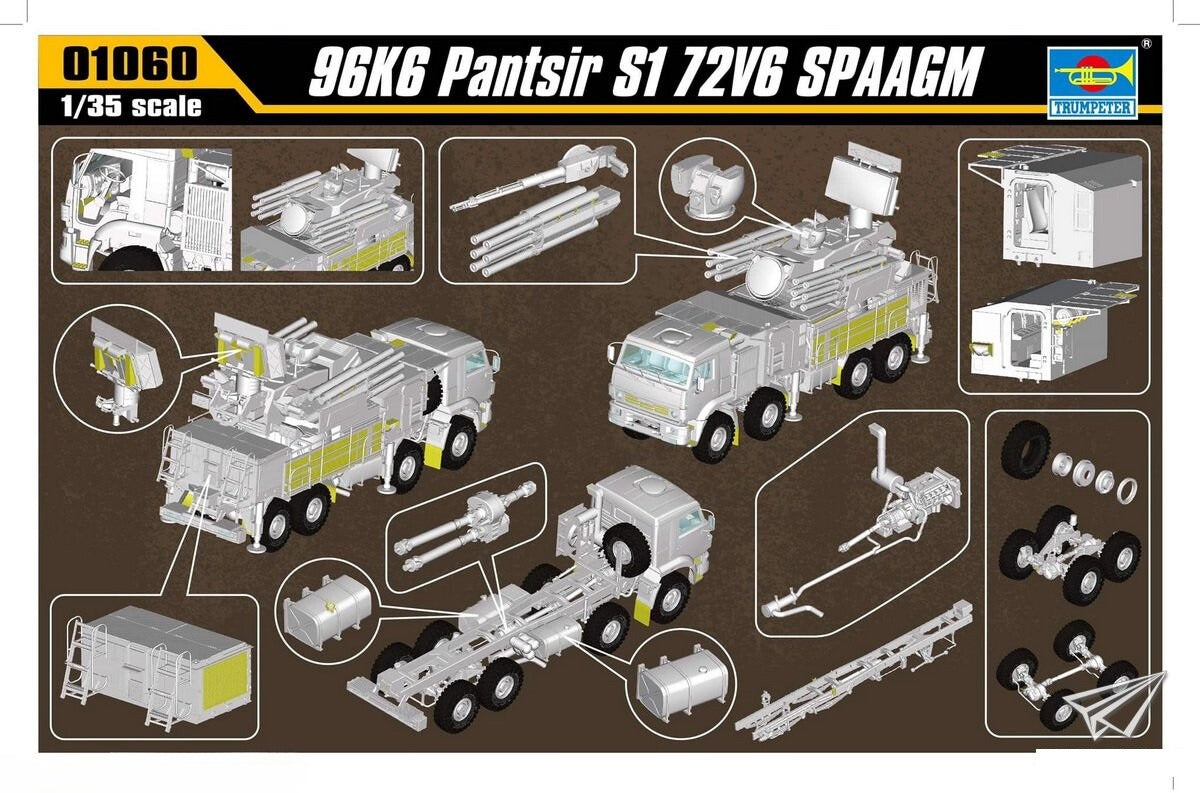 Trumpeter 1/35 01060 Russian Combat Vehicle Of 96K6 Pantsir-S1 ADMGS Model — detail view 2