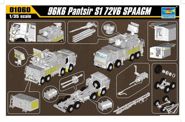 Trumpeter 1/35 01060 Russian Combat Vehicle Of 96K6 Pantsir-S1 ADMGS Model