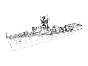 RHWS001S Soviet Project 204 Small Anti-Submarine Ship Poti Class Full Hull