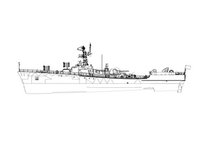 RHWS001 Soviet Project 204 Small Anti-Submarine Ship Poti Class(Bottomless Version)