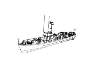 RHWS007S PC-461 Class Submarine Chaser Full Hull