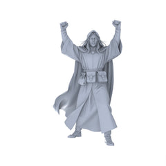 Detail view of MRY-SFW LYGR085 medieval priest demon mage elf vampire celebration movement magic theme war chess resin white model fantasy theme theme war chess miniature soldier scene character figure hand painted Model