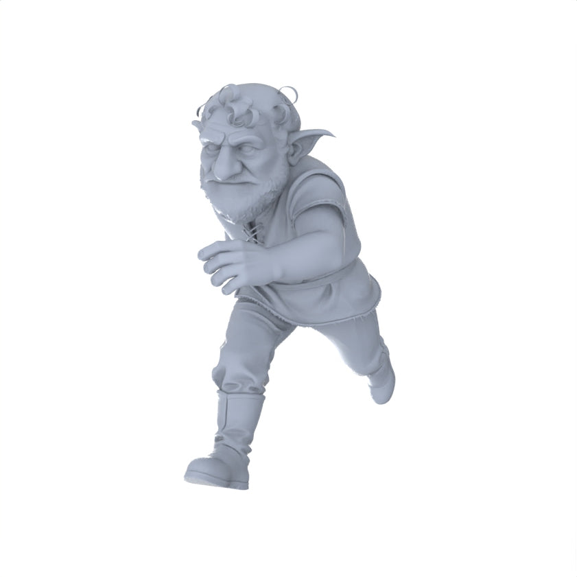 Detail view of MRY-SFW LYGR095 Medieval magic character running pose war flag resin white model miniature soldier scene character figure hand painted Model