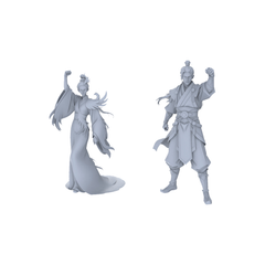 MRY-SFW LYGR089 Chinese style character celebration pose resin white model miniature soldier scene character figure hand painted 3D Printed Resin Model Kit by SSMODEL