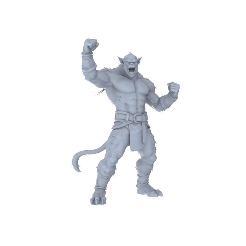 Detail view of MRY-SFW LYGR093 Medieval knight celebration pose2 resin white model miniature soldier scene character figure hand painted Model