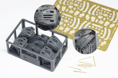 Rainbow RB7163 1/700Detail Up Main Guns of IJN Destroyer Akizuki class [4 sets|3DP+PE+Metal barrels*8]