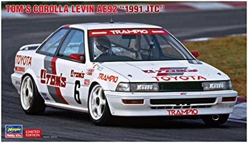 Hasegawa 20624 1/24 Scale TOM'S Corolla Levin AE92 1991 JTC Plastic Model Kit