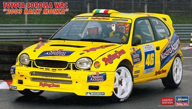Hasegawa 20686 1/24 Scale Model Car Kit Toyota Corolla WRC 2003 Rally Monza #46