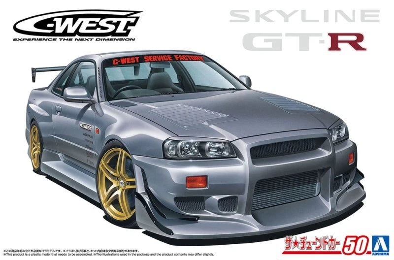 Aoshima AO-06990 1/24 The Tuned Car(50) C-West Nissan Skyline GT-R R34 BNR34