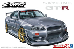 Aoshima AO-06990 1/24 The Tuned Car(50) C-West Nissan Skyline GT-R R34 BNR34