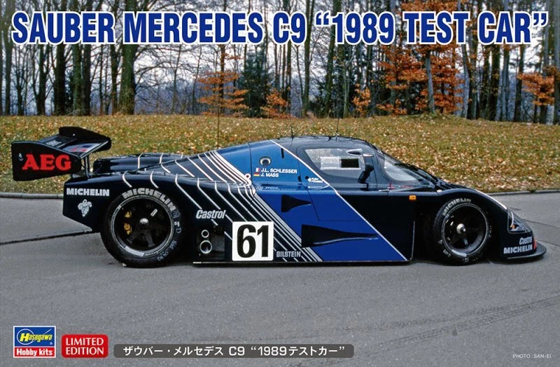 Hasegawa 20626 1/24 Scale Model Kit Sauber Mercedes Benz C9 1989 WSPC Test Car
