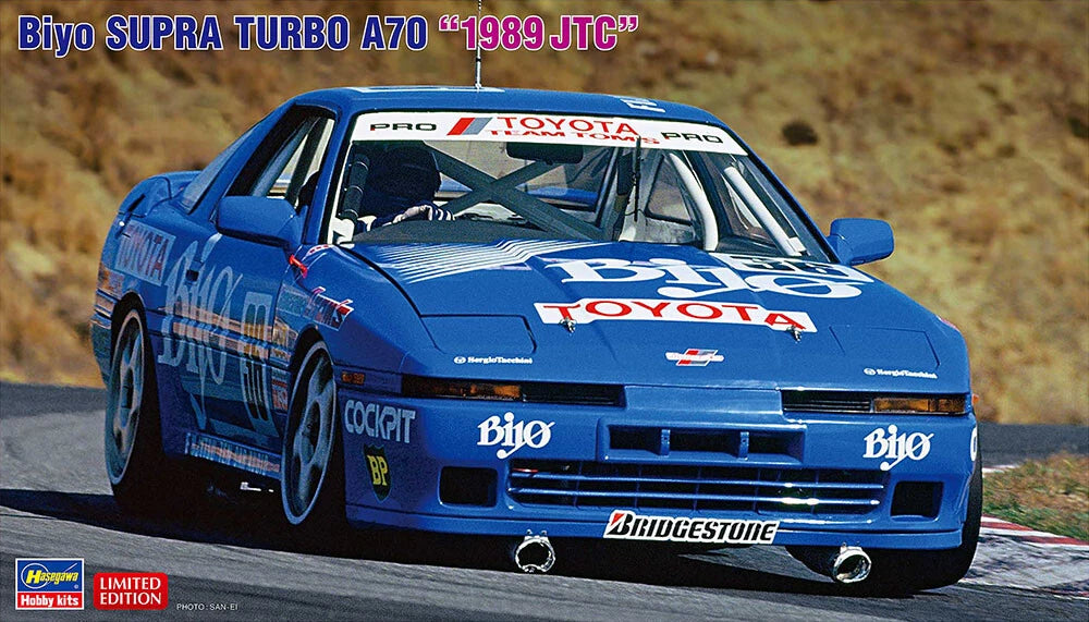 Hasegawa 20519 1/24 Scale Model Kit Biyo Toyota MA70 Supra 3.0GT Turbo A Gr.A'89