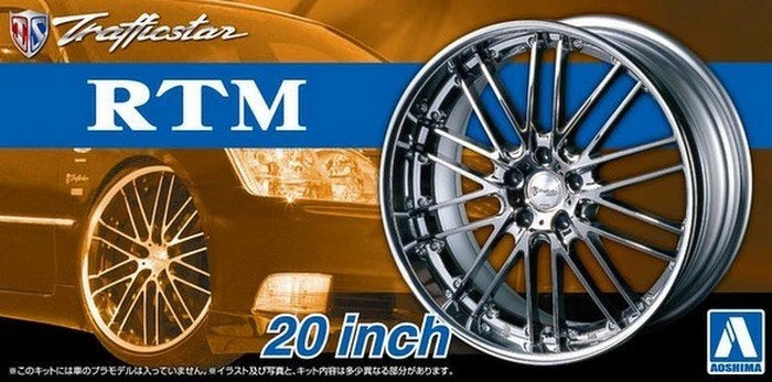 Aoshima AO-05371 1/24 Car Tuned Parts(38) Trafficstar RTM 20"inch Wheel&Tire Set