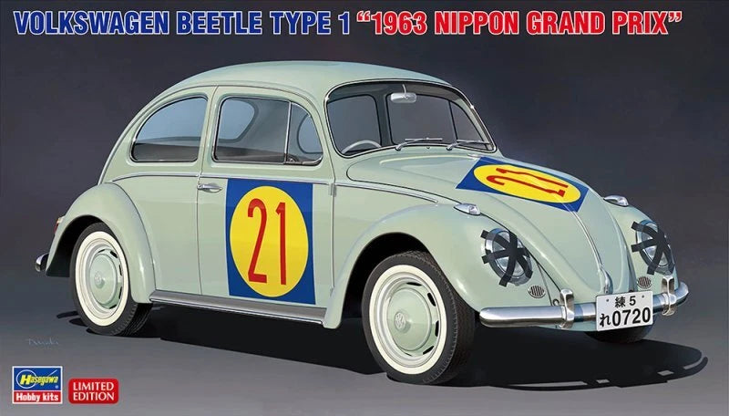 Hasegawa 20623 1/24 Model Car Kit VW Volkswagen Beetle Type 1 1963 Nippon GP