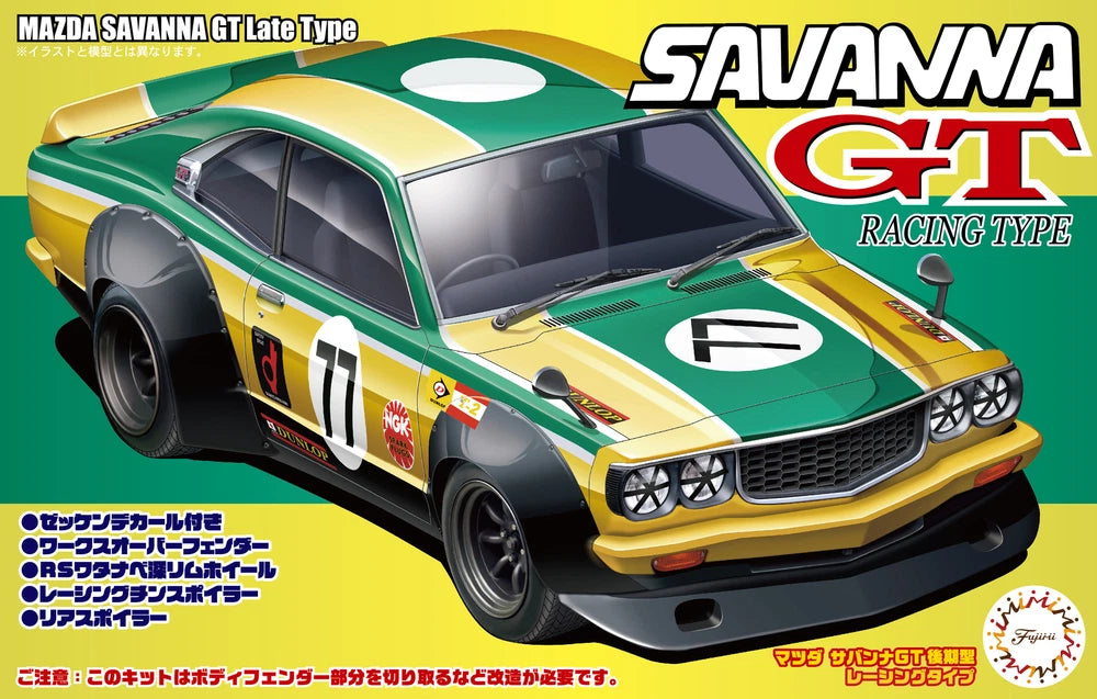 Fujimi 04750 1/24 ID300 Mazda Savanna GT Late Type Racing Type Plastic Model Kit