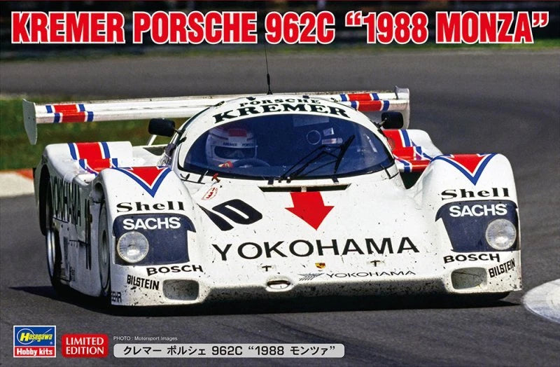 Hasegawa 20662 1/24 Scale Model Car Kit Kremer Racing Porsche 962C 1988 Monza