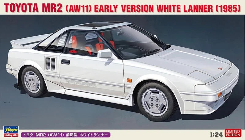 Hasegawa 20656 1/24 Scale Model Kit Toyota MR2 AW11 White Lanner Limited 1985