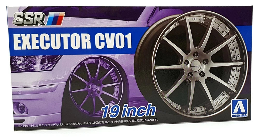 Aoshima AO-20292 1/24 Scale 20292 - SSR Executor CV01 19' Wheels & Tyres Set #13