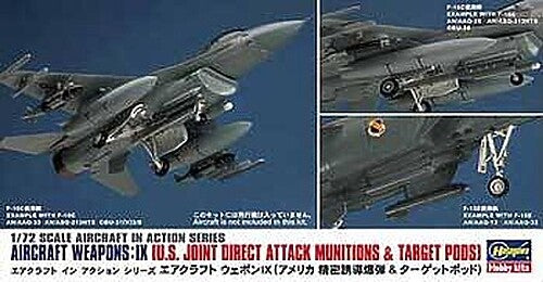 Hasegawa US Aircraft Weapons- IX - Plastic Model Aircraft Weapons - 1/72 Scale