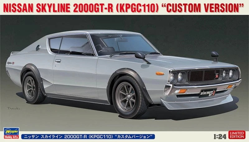 Hasegawa 20669 1/24 Model Car Kit Nissan Skyline 2000GT-R KPGC110 Custom Version — detail view 2