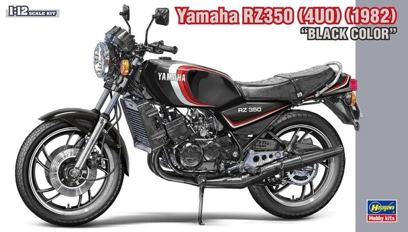 Hasegawa 21763 1/12 Scale Model Kit Yamaha RZ350 (4U0) 1982 Black Color Edition