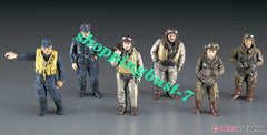 Hasegawa 1/48 WW.II Pilot Figure Set (Japanese German U.S/British Pilot Figures) 36107