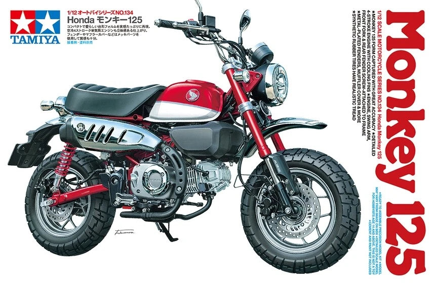 Tamiya 14134 1/12 Scale Motorcycle Model Kit Honda Monkey 125 2018 Mini Bike