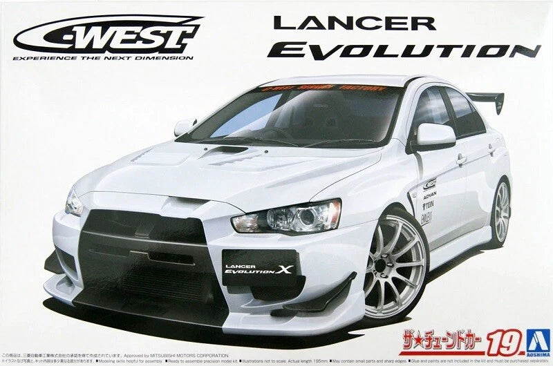 Aoshima AO-06929 1/24 Car Kit C-West Mitsubishi Lancer Evolution 10 EVO X — detail view 4
