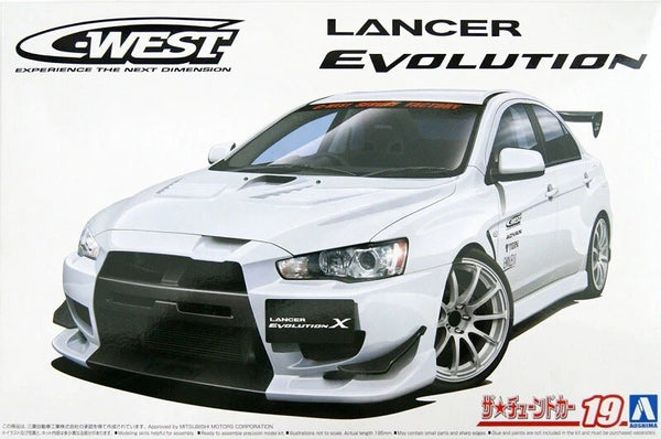 Aoshima AO-06929 1/24 Car Kit C-West Mitsubishi Lancer Evolution 10 EVO X