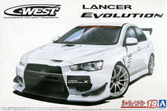 Aoshima AO-06929 1/24 Car Kit C-West Mitsubishi Lancer Evolution 10 EVO X