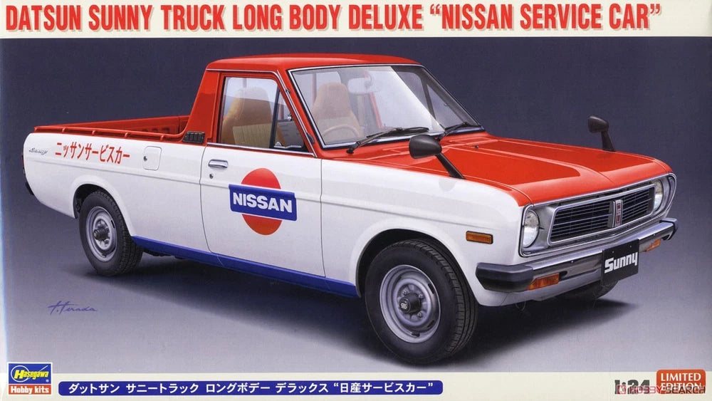 Hasegawa 20482 Datsun Sunny Truck Long Body Deluxe Nissan Service Car Model Car 1/24
