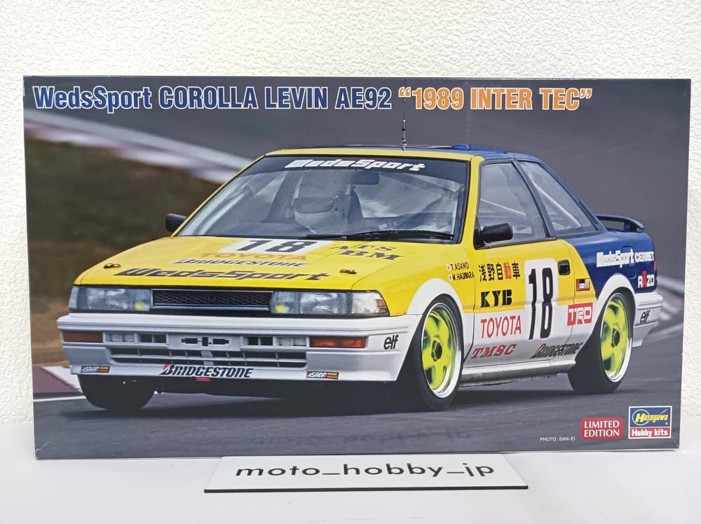 Hasegawa 20531 1/24 WedsSport Corolla Levin AE92 1989 Inter Tec Model Kit Japan