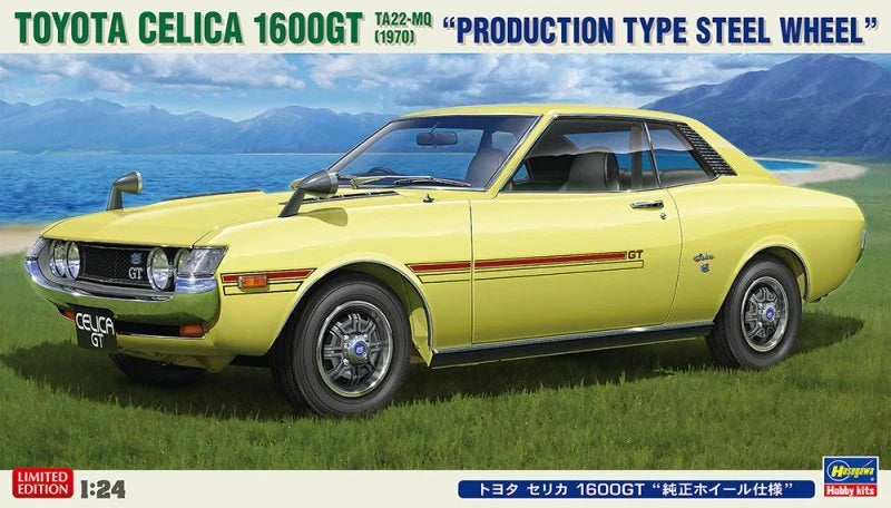 Hasegawa 20649 1/24 Model Car Kit Toyota Celica 1600GT TA22-MQ w/Genuine Wheel — detail view 2