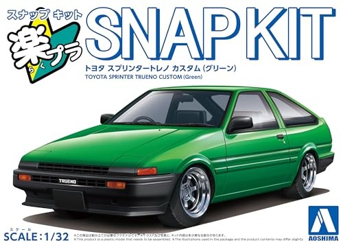 Aoshima AO-06913 1/32 Snap-Kit - Toyota Sprinter Trueno Custom Wheel (Green)