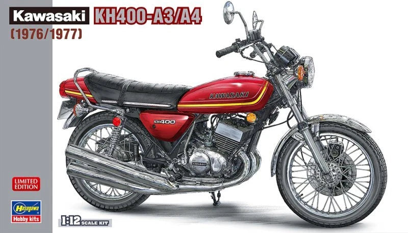 Hasegawa 21754 1/12 Scale Model Motorcycle Kit Kawasaki KH400-A3/A4 (1976/1977)