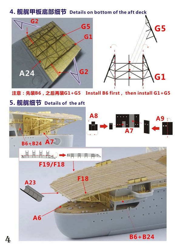 Five star FS730001 1/700 WWII Graf Zeppelin Upgrade Set for Trumpeter 06709