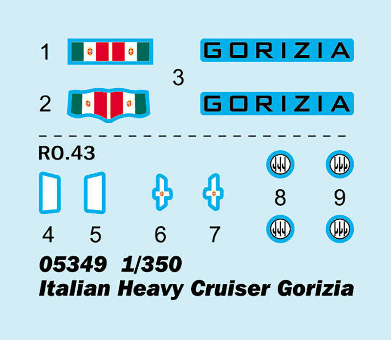 Trumpeter 05349 1/350 Italian Heavy Cruiser Gorizia — detail view 2