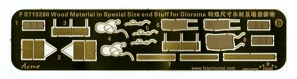 Fivestar PE 1/700 Wood Material in Special Size and Stuff for Diorama FS710288 — scale model kit